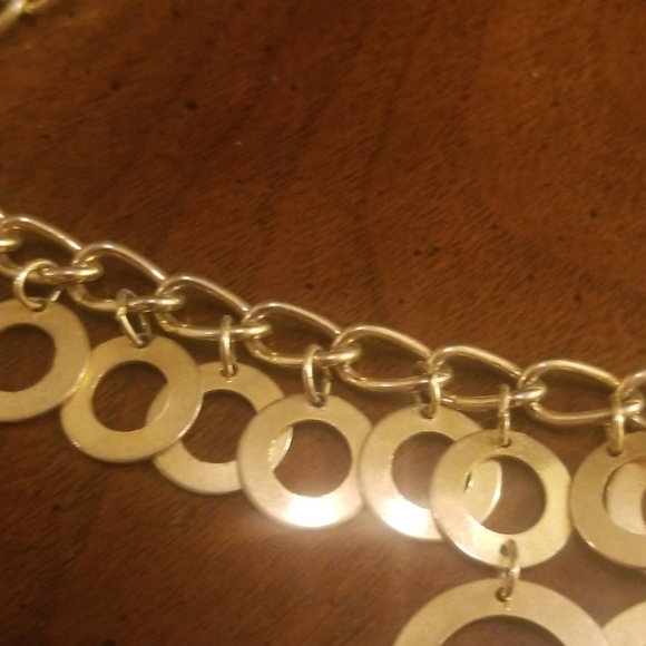 Vintage gold tone necklace PM 45A - Picture 4 of 6